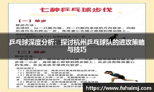 乒乓球深度分析：探讨杭州乒乓球队的进攻策略与技巧