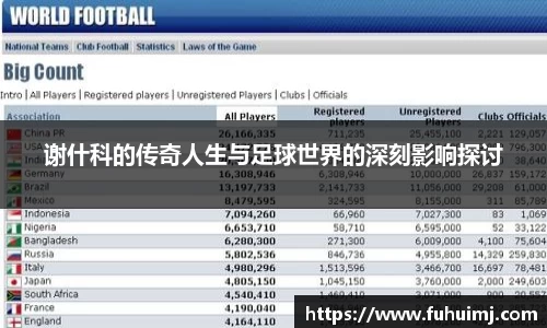 谢什科的传奇人生与足球世界的深刻影响探讨