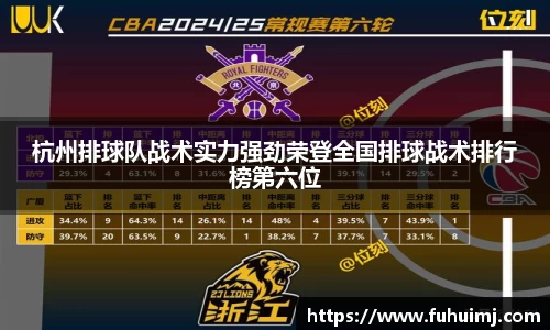 杭州排球队战术实力强劲荣登全国排球战术排行榜第六位